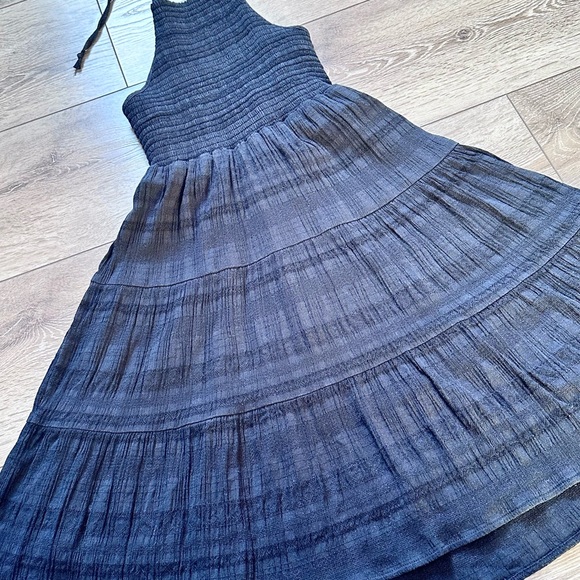 American Eagle Smocked Halter Plaid Mini Dress - Picture 6 of 14